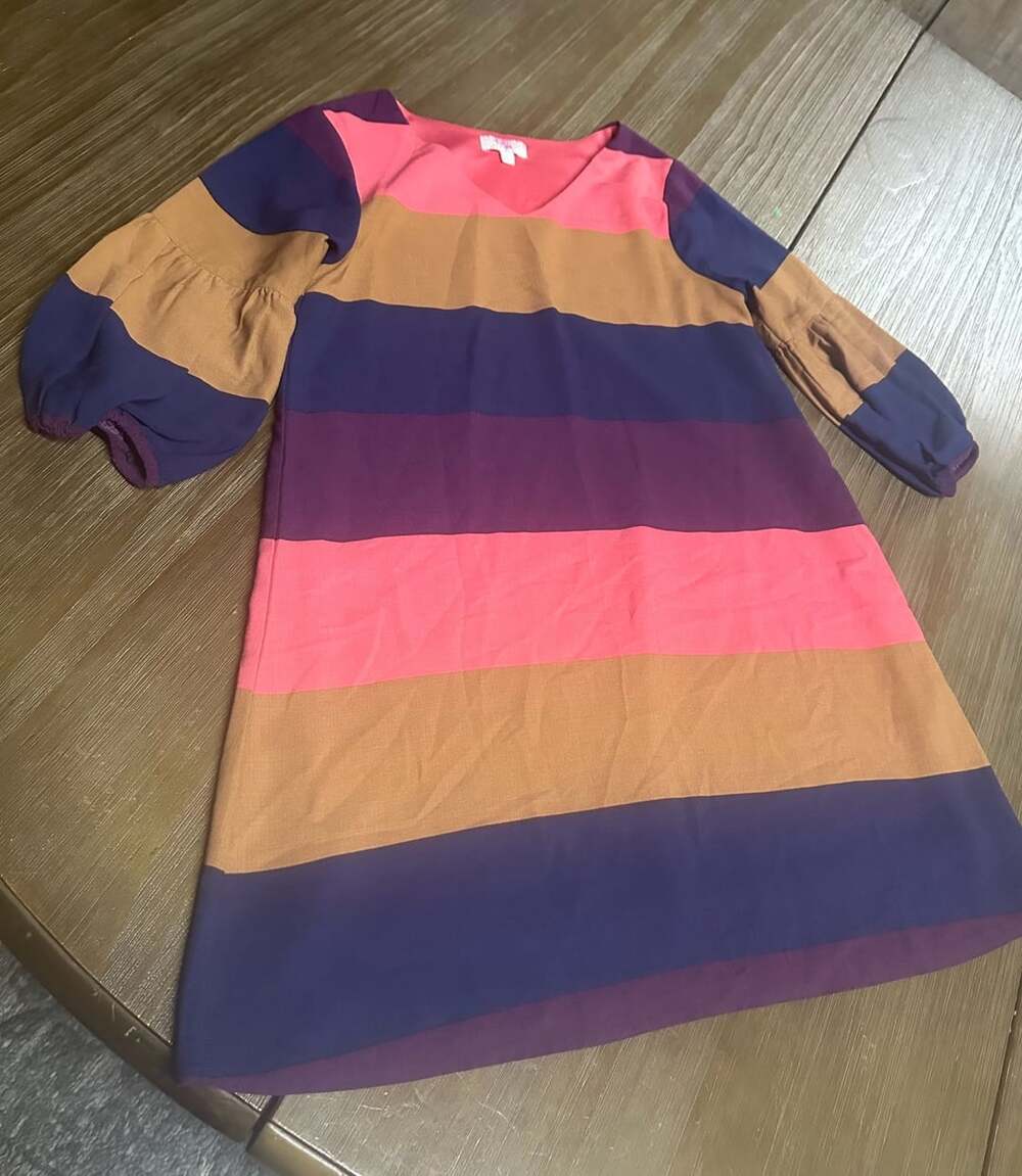 Girls striped flowy dress GB Girls L (10-12)
